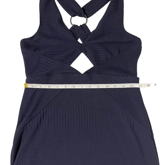 Free People All the Right Angles Bandage Midi Dress in Navy Size Medium - Picture 5 of 11